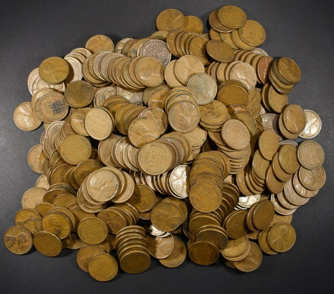 500 MIXED DATE CIRC WHEAT CENTS FROM THE 30'S (1 of 2)