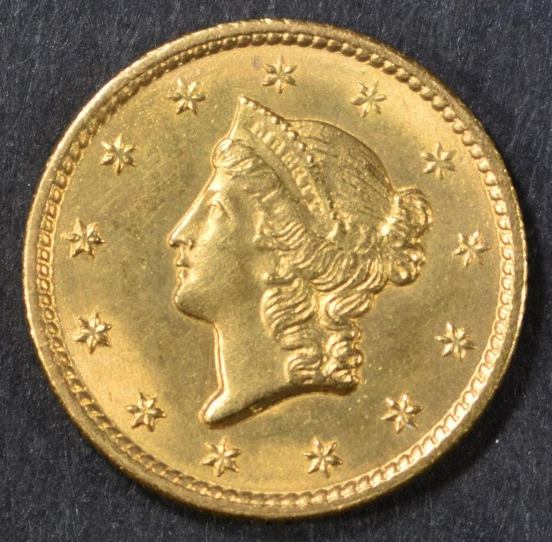 1849 CL WREATH GOLD DOLLAR  GEM BU (1 of 2)