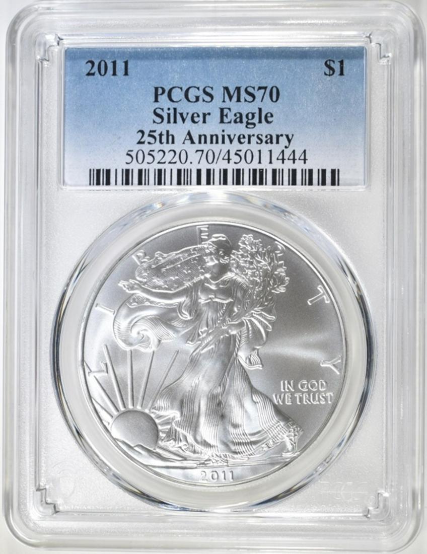 2011 AMERICAN SILVER EAGLE PCGS MS 70 (1 of 4)