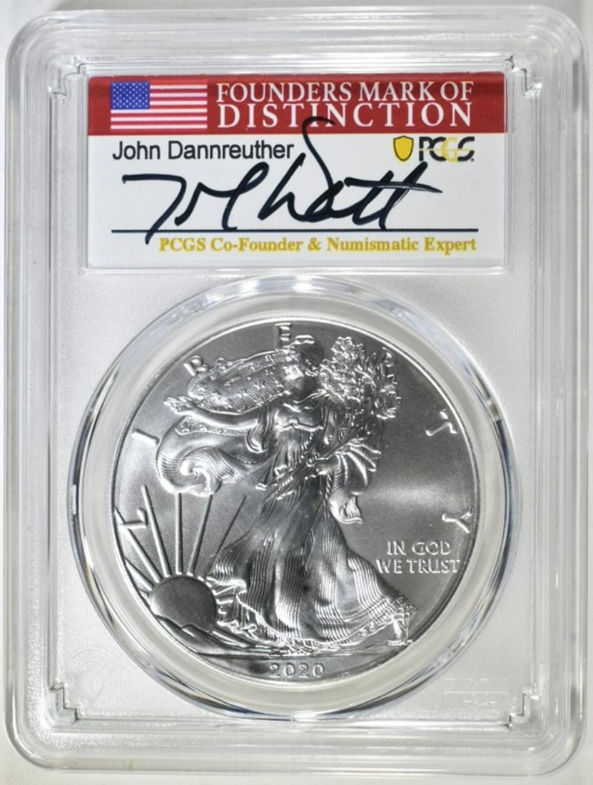 2020-(S)  SILVER EAGLE  PCGS MS-70 EMERG ISSUE (1 of 4)