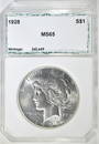 1928 PEACE DOLLAR PCI GEM BU