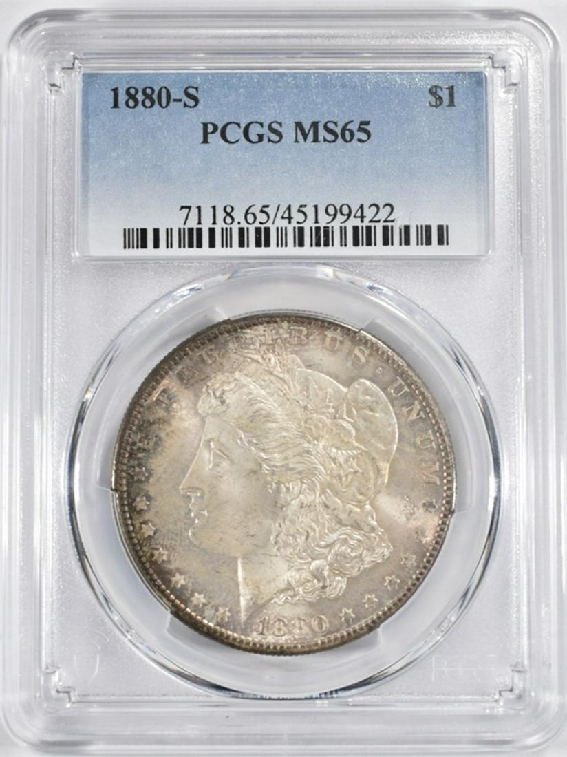 1880-S MORGAN DOLLAR PCGS MS-65: CHECK OUT OUR UPCOMING AUCTION ESTIMATE $270 - $290.