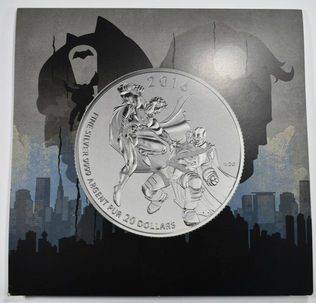 2016 .9999 SILVER SUPERMAN/ BATMAN CANADA $20 (1 of 3)