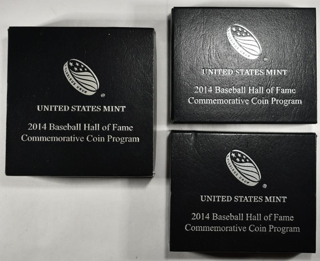 LOT OF 3 2014 BASEBALL HALL OF FAME COINS: (1 of 3)