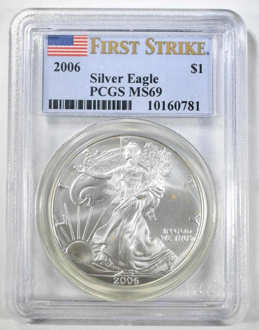 2006 AMERICAN SILVER EAGLE PCGS MS 69 (1 of 4)