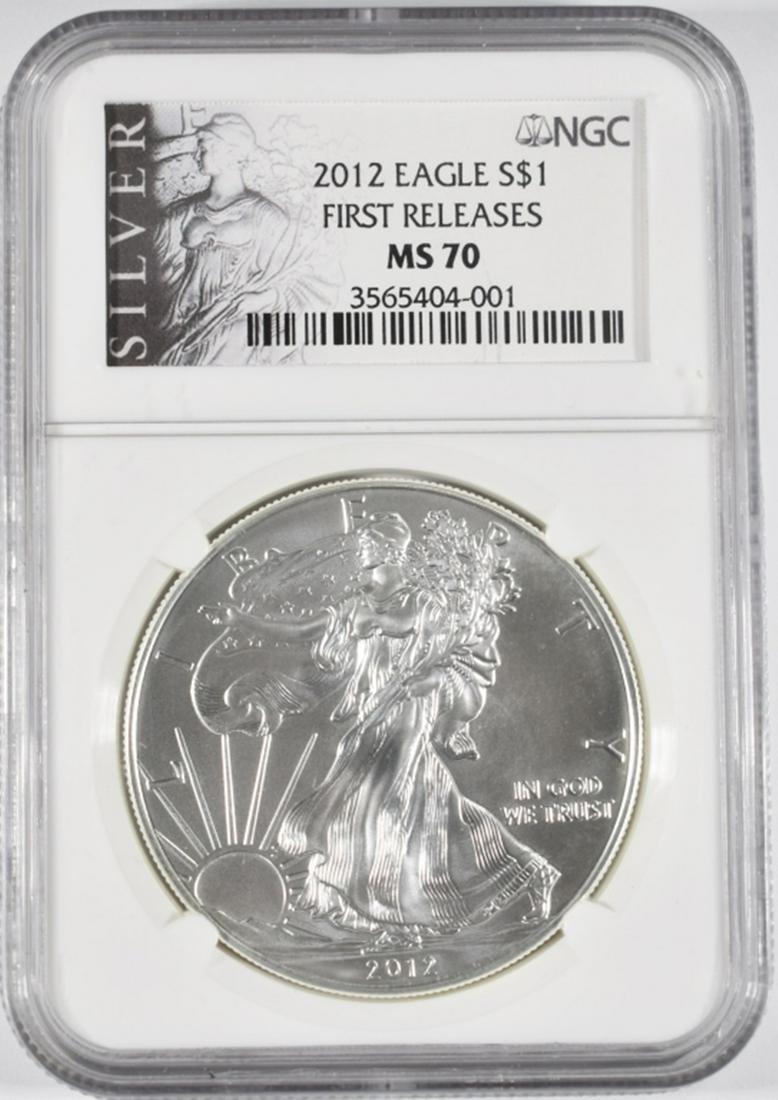 2012 AMERICAN SILVER EAGLE ER NGC MS 70 (1 of 4)