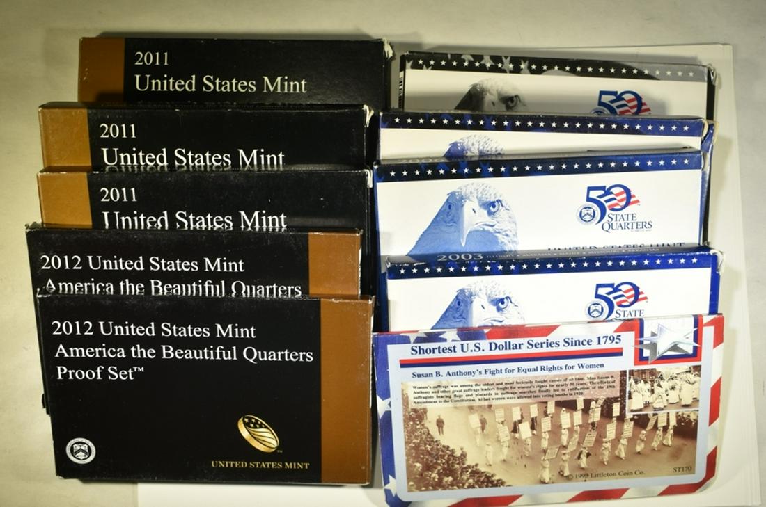 MIXED PROOF QUARTERS & 1979 SBA MINT SET: (1 of 1)