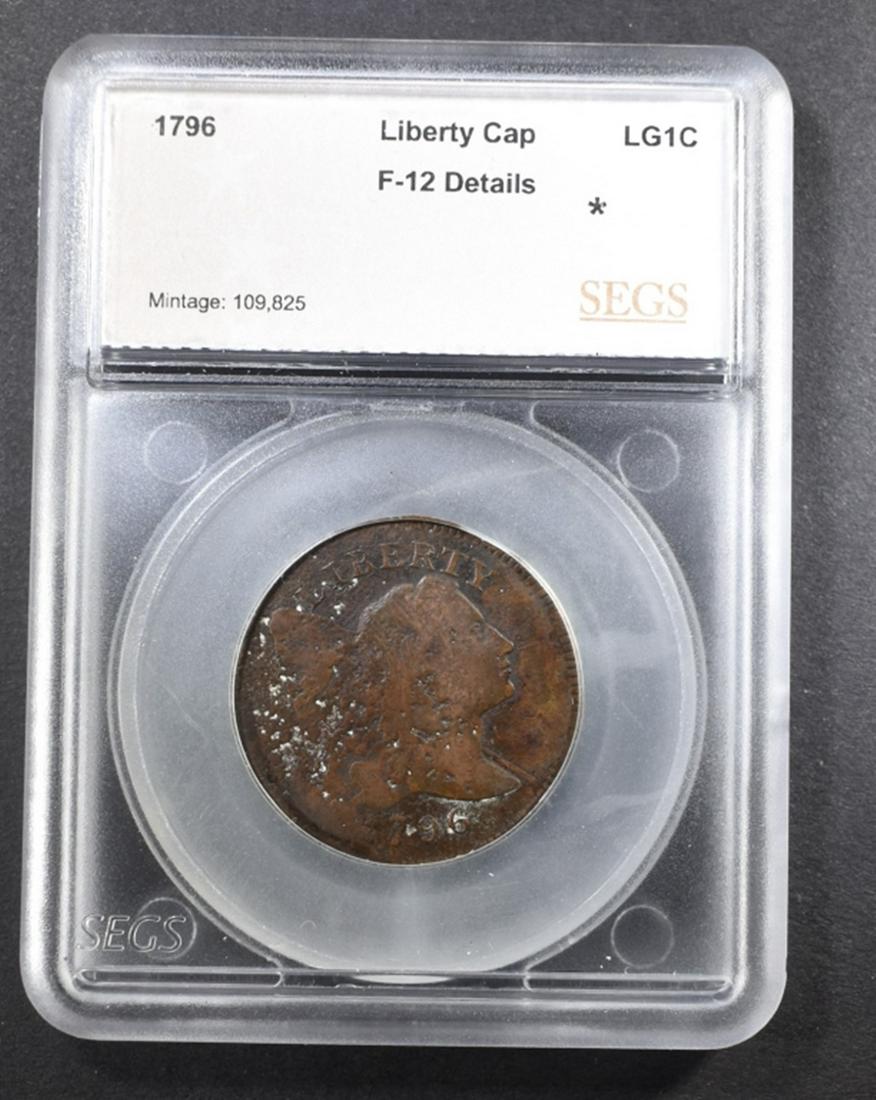 1796 LIBERTY CAP LARGE CENT  SEGS FINE DETAILS (1 of 4)