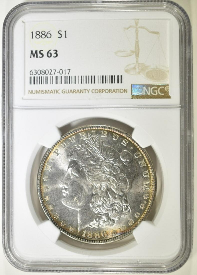 1886 MORGAN DOLLAR  NGC MS-63 (1 of 4)