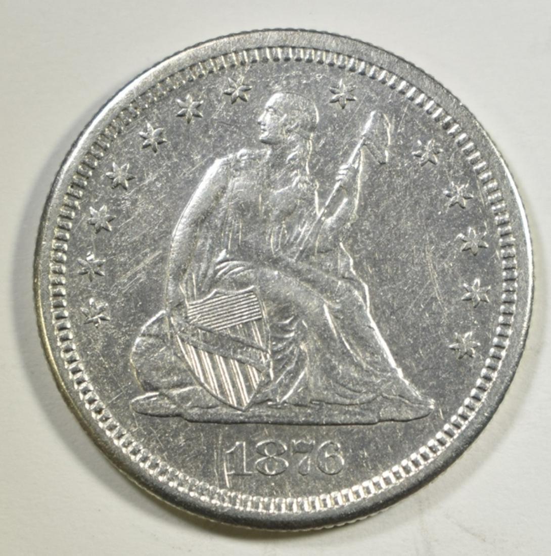 1876-S SEATED LIBERTY QUARTER AU (1 of 2)