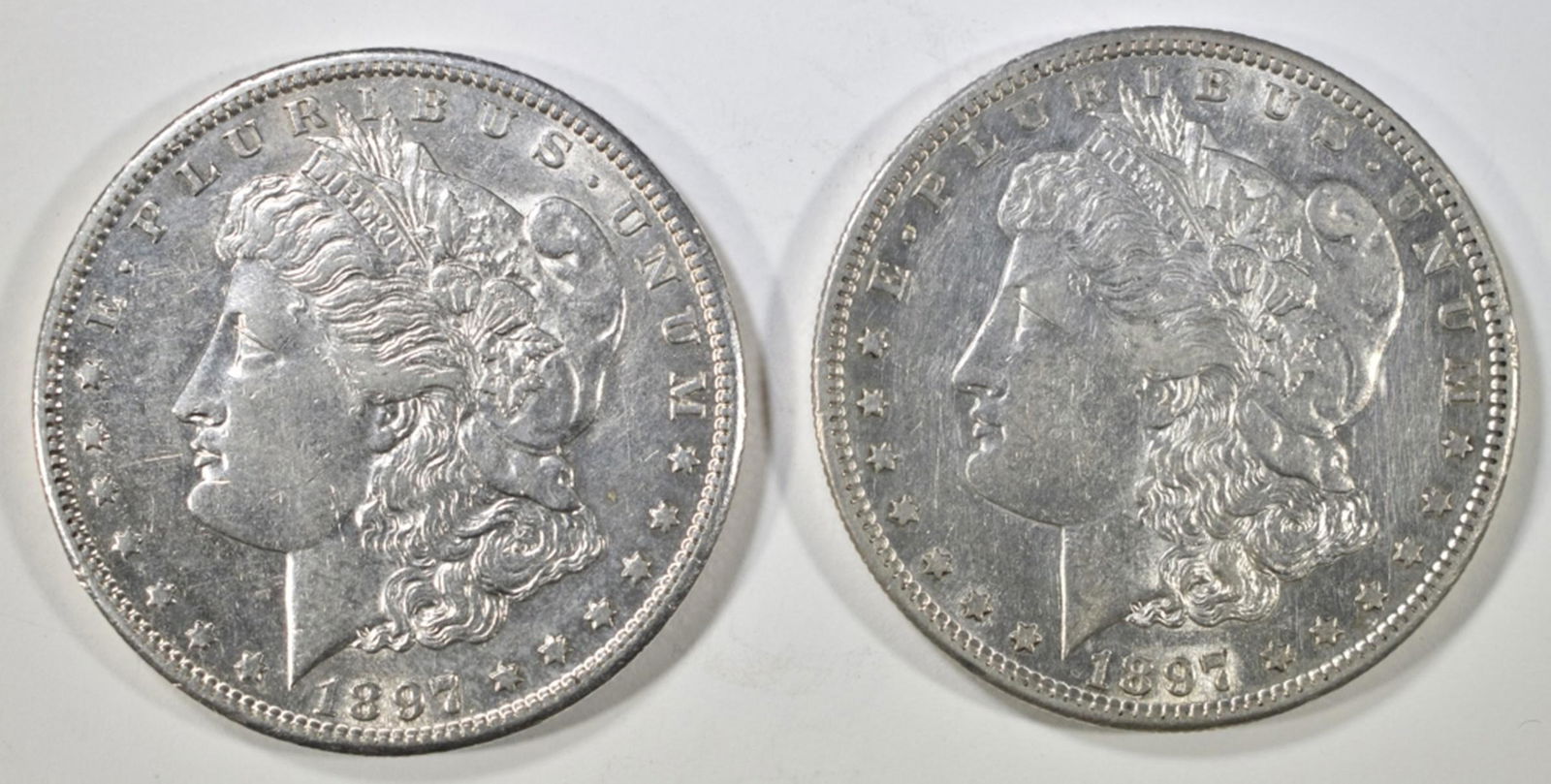 (2) 1897-S MORGAN DOLLARS  VF & XF (1 of 2)