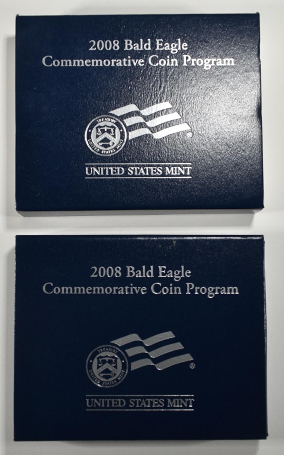 2008 BALD EAGLE COMM UNCIR 50c , $1 COINS (1 of 2)