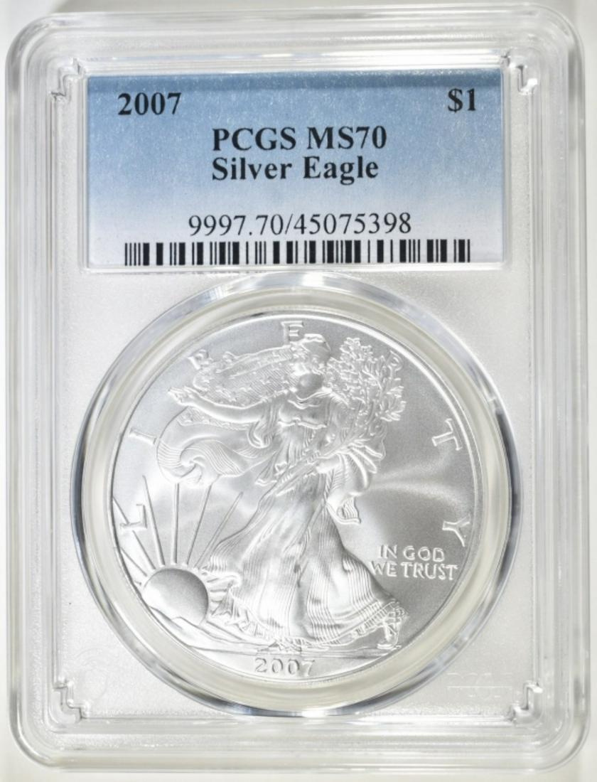 2007 AMERICAN SILVER EAGLE PCGS MS 70 (1 of 4)