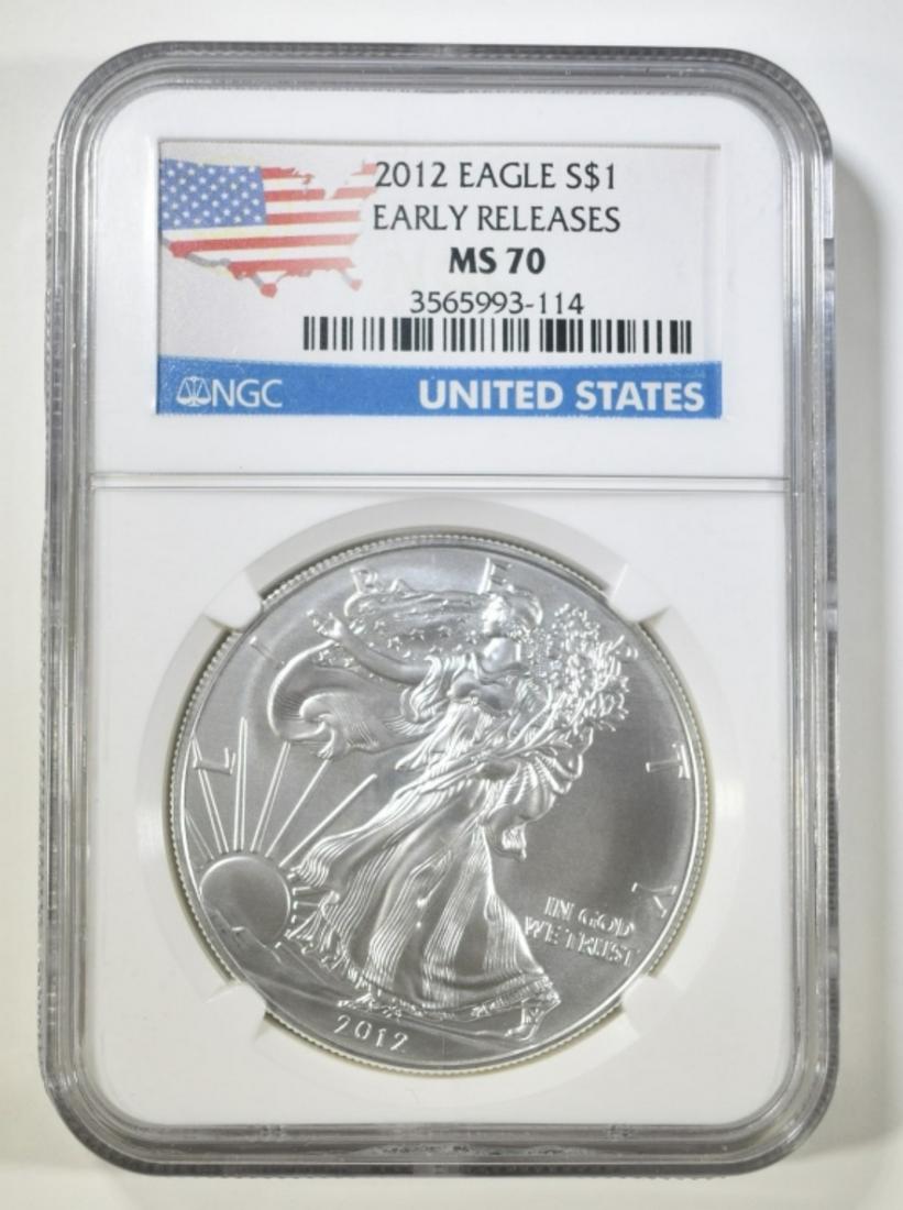 2012 AMERICAN SILVER EAGLE ER NGC MS 70 (1 of 4)