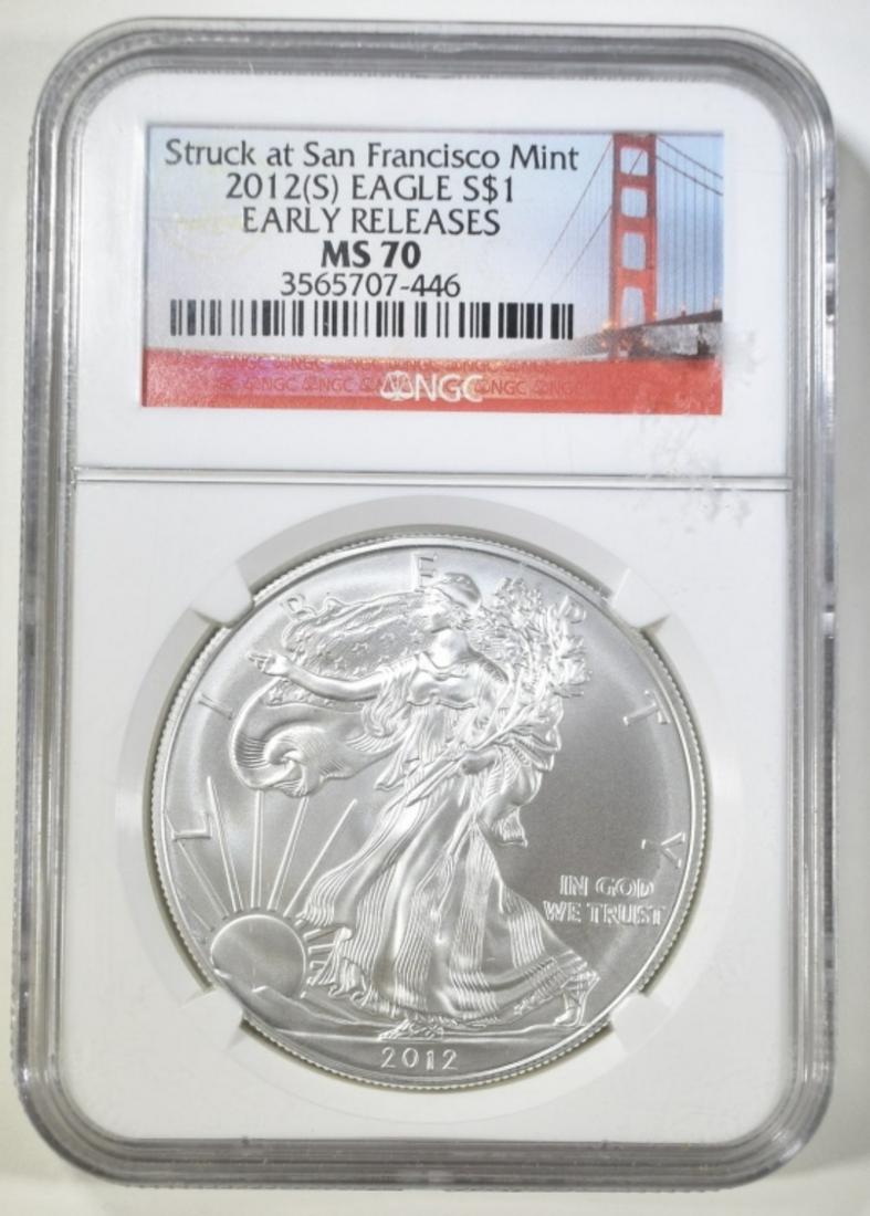 2012 (S) AMERICAN SILVER EAGLE ER NGC MS 70 (1 of 4)