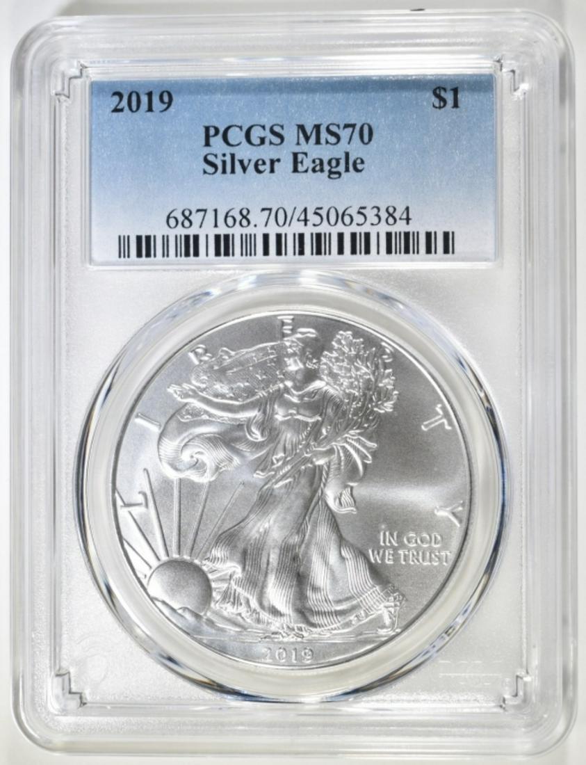 2019 AMERICAN SILVER EAGLE PCGS MS 70 (1 of 4)