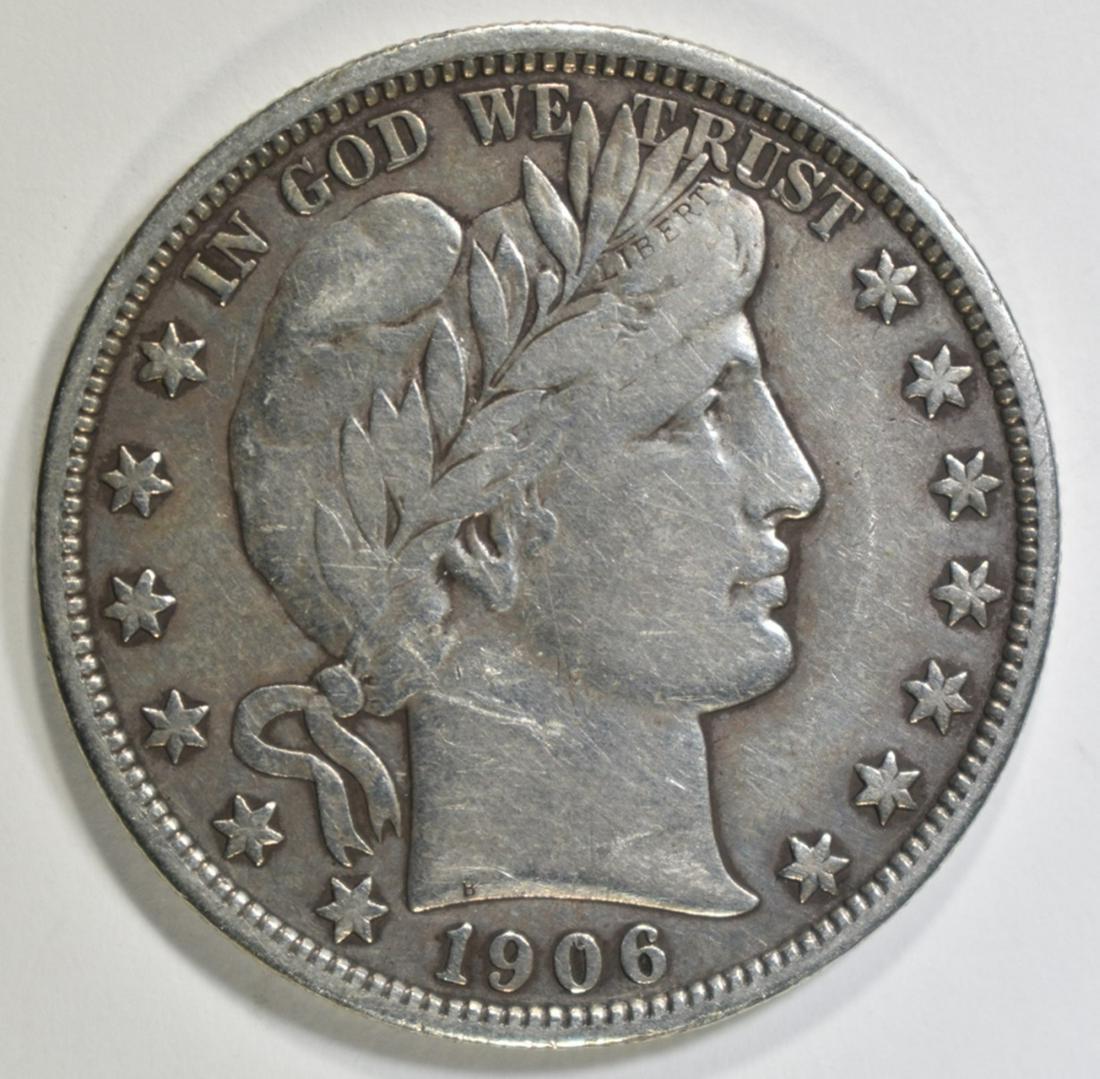 1906-D BARBER HALF DOLLAR  FINE (1 of 2)