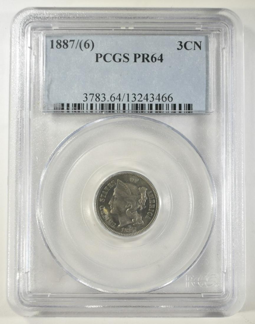 1887/(6) 3-CENT NICKEL  PCGS PR-64 (1 of 4)