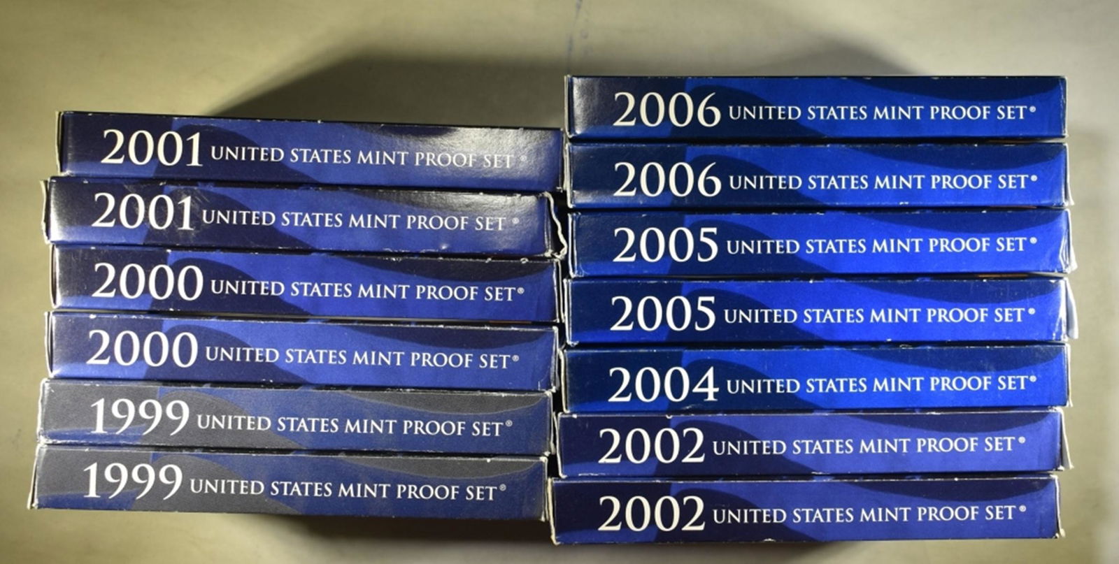 PROOF SET LOT; 2ea 1999, 2000, 01, 02, 05 & 06 (1 of 2)