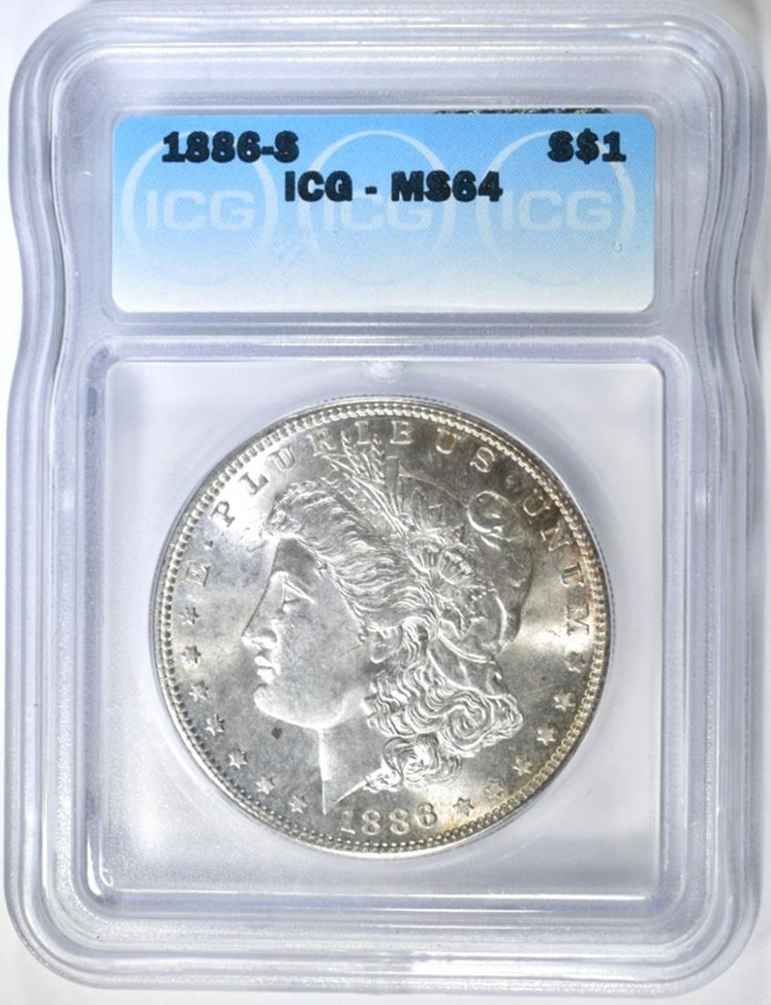 1886-S MORGAN DOLLAR ICG MS-64 (1 of 4)