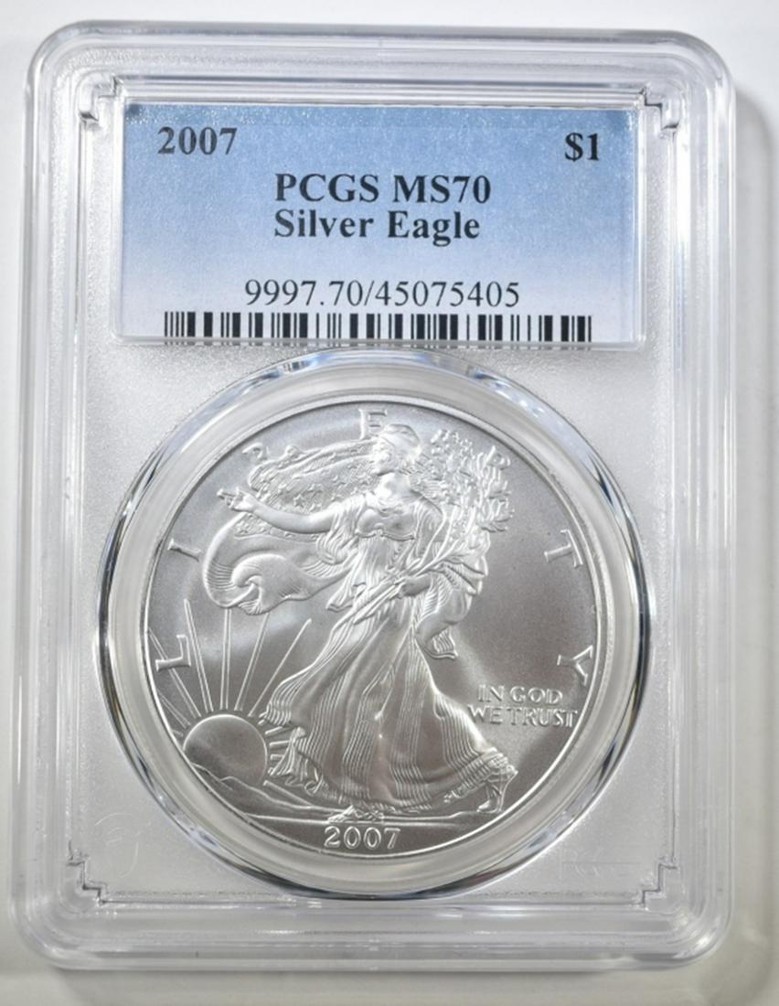 2007 AMERICAN SILVER EAGLE PCGS MS 70 (1 of 4)