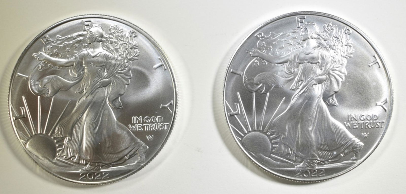 2 2022 AMERICAN SILVER EAGLES (1 of 2)