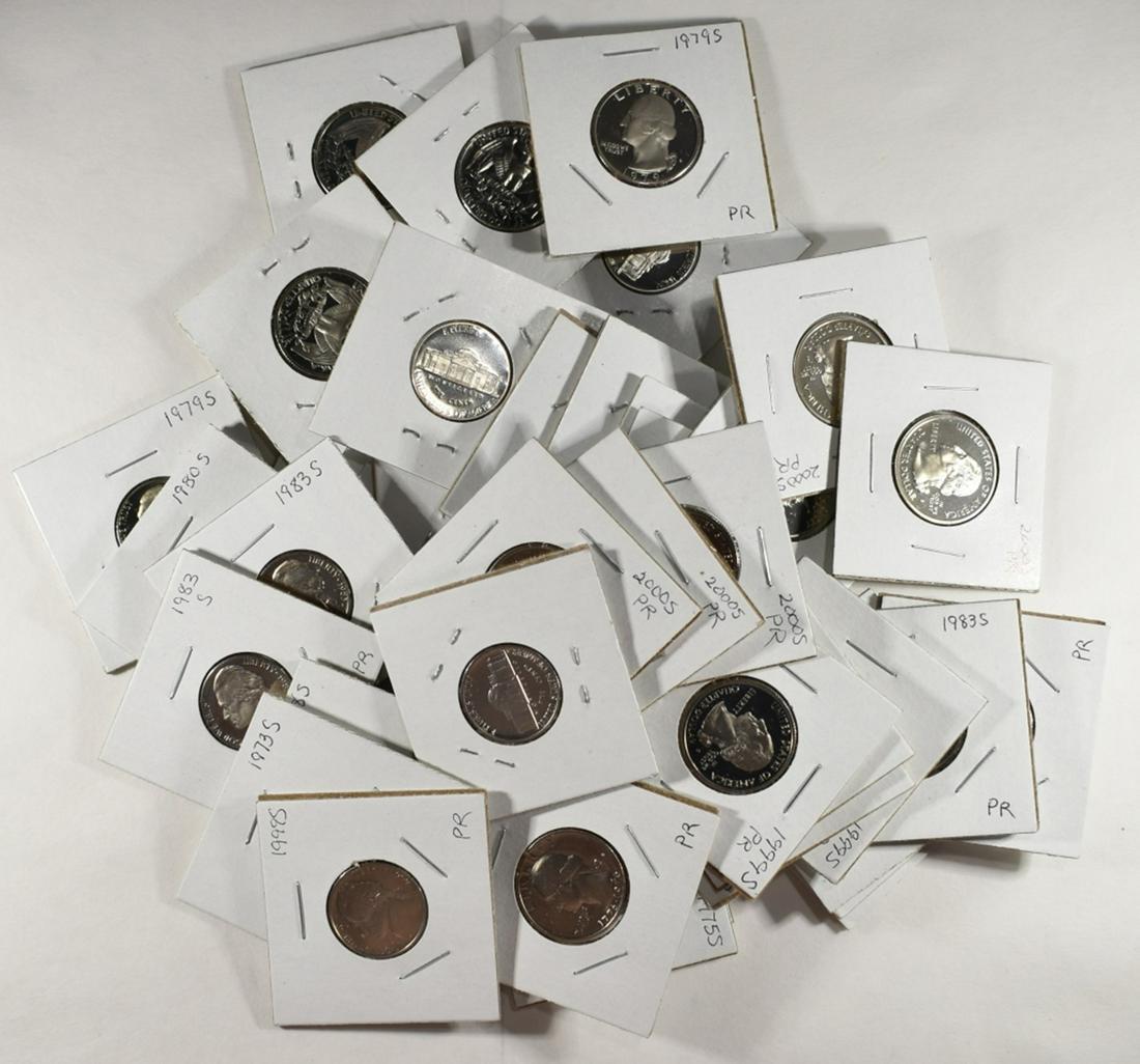 LOT OF PROOF NICKELS & QUARTERS: (1 of 2)