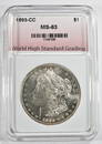 1893-CC MORGAN DOLLAR, WHSG CH BU