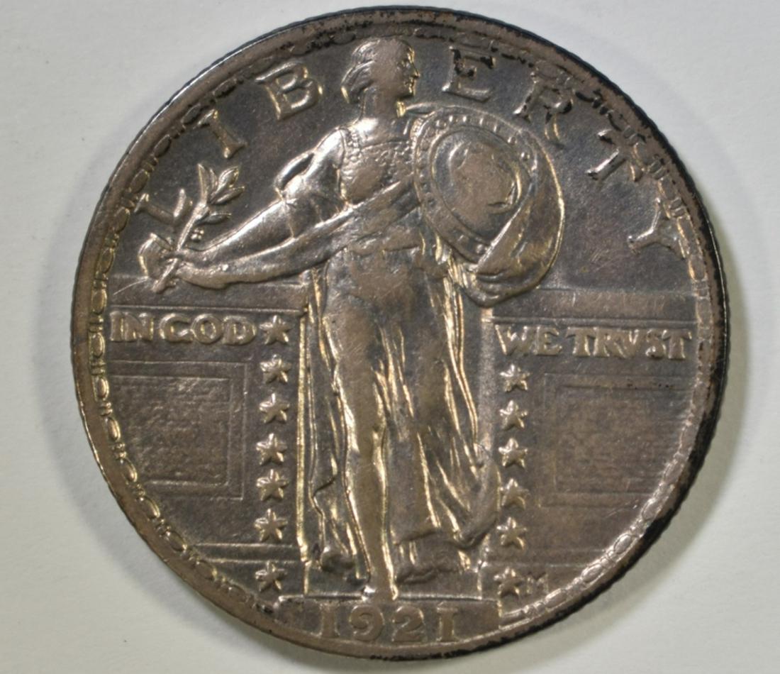 1921 STANDING LIBERTY QUARTER  CH AU (1 of 2)