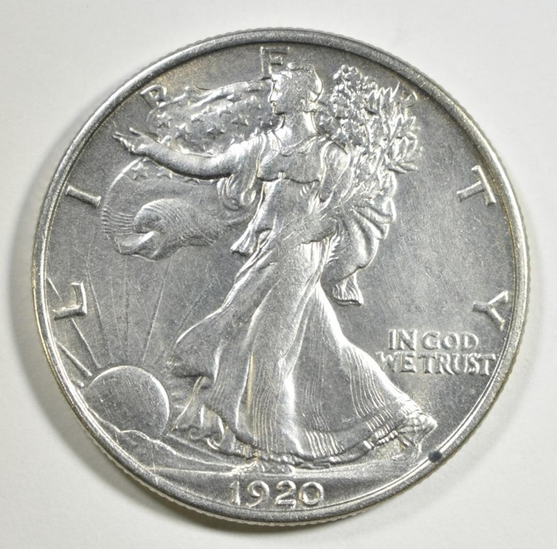 1920 WALKING LIBERTY HALF DOLLAR AU/BU (1 of 2)
