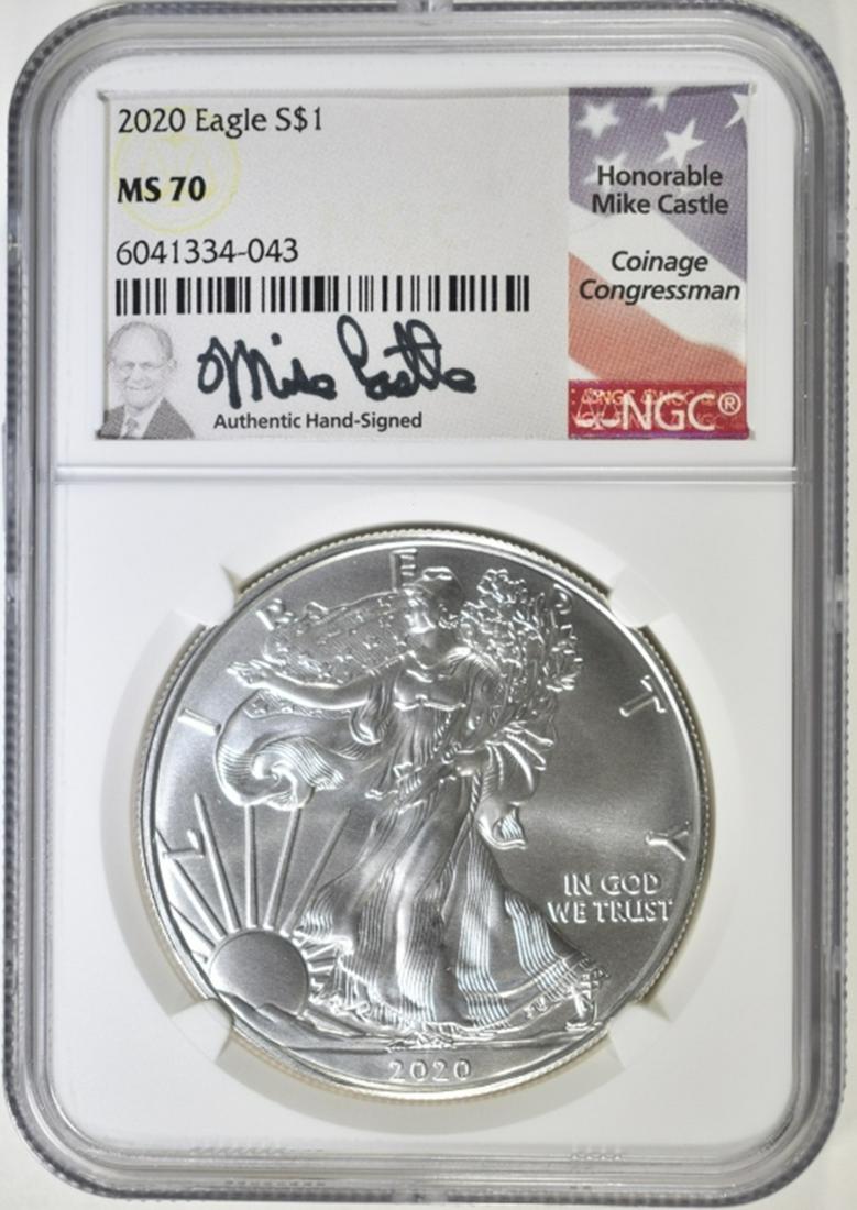 2020 AMERICAN SILVER EAGLE NGC MS 70 (1 of 4)