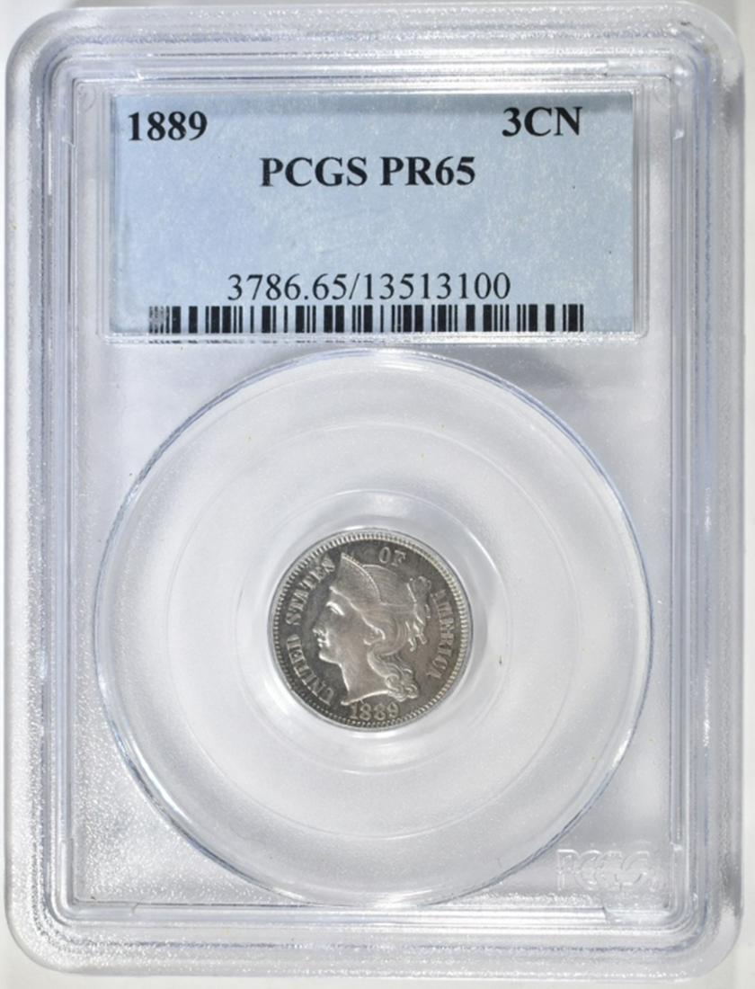 1889 3-CENT NICKEL  PCGS PR-65 (1 of 4)