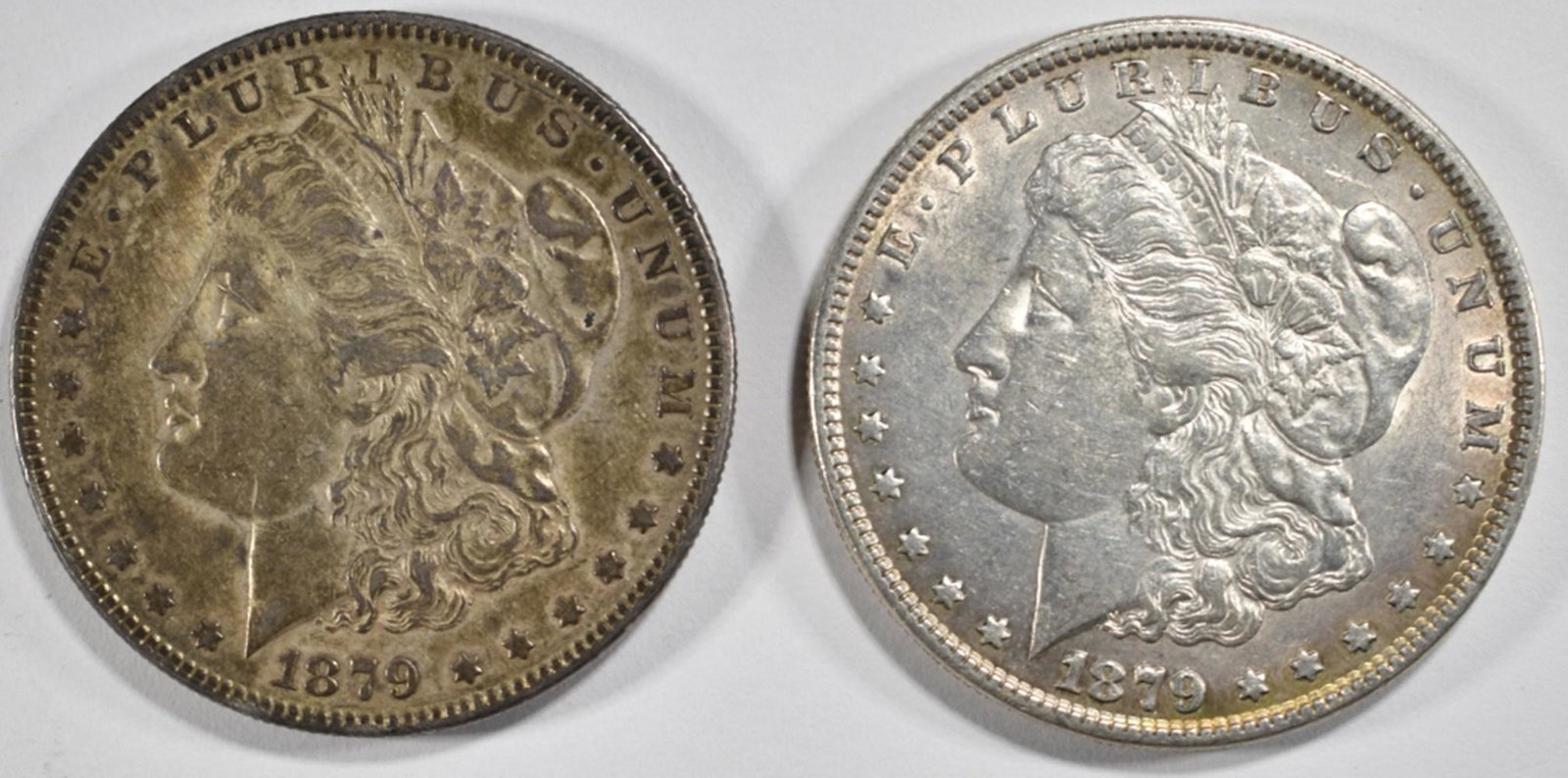 (2) 1879 MORGAN DOLLARS  VF (1 of 2)