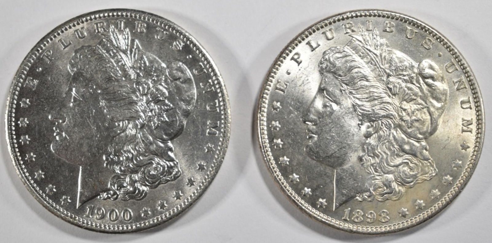 1898 AU BU & 1900 AU MORGAN DOLLARS (1 of 2)