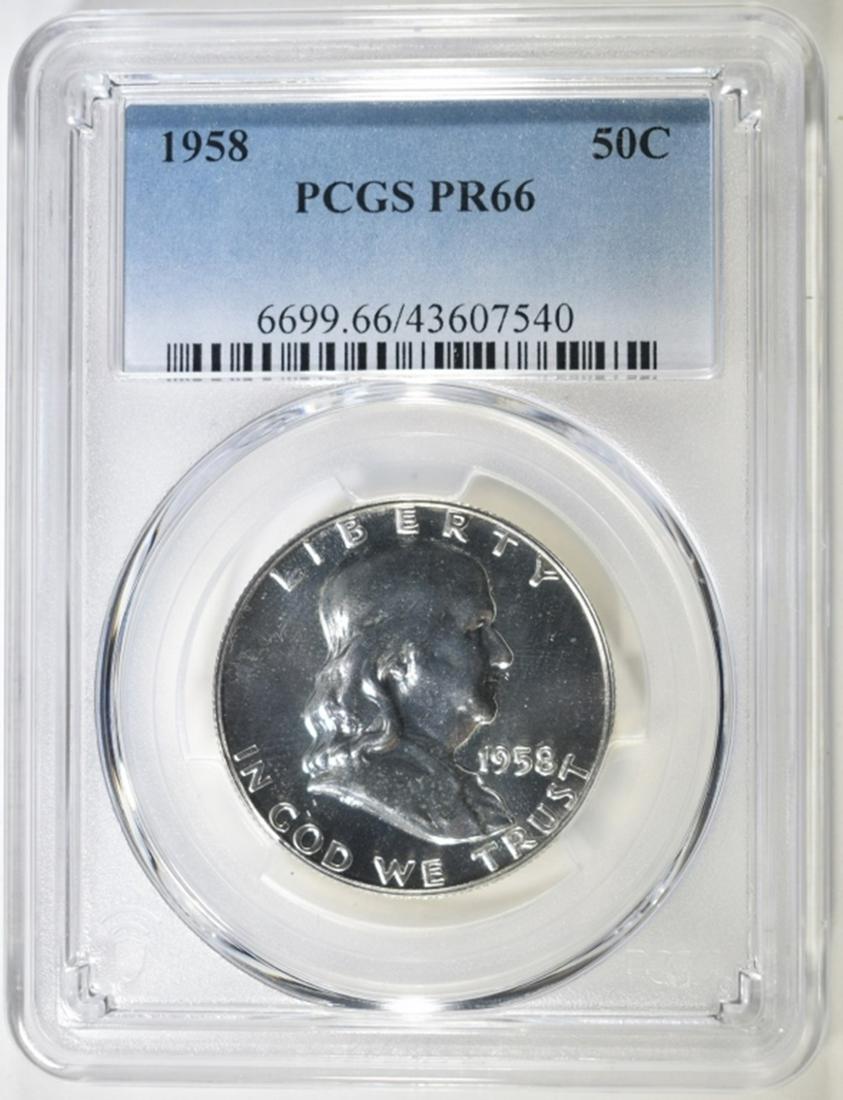 1958 FRANKLIN HALF DOLLAR PCGS PR 66 (1 of 4)