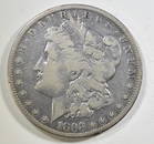 1893-S MORGAN DOLLAR FINE SMALL RIM BUMP REV