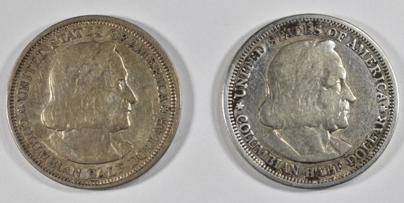 (2) 1893 COLUMBIAN EXPO HALF DOLLARS  XF (1 of 2)