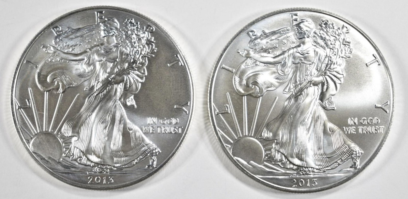 (2) 2013 AMERICAN SILVER EAGLES BU (1 of 2)