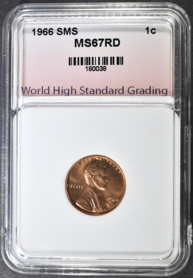 1966 SMS LINCOLN CENT SUPERB GEM RD (1 of 4)