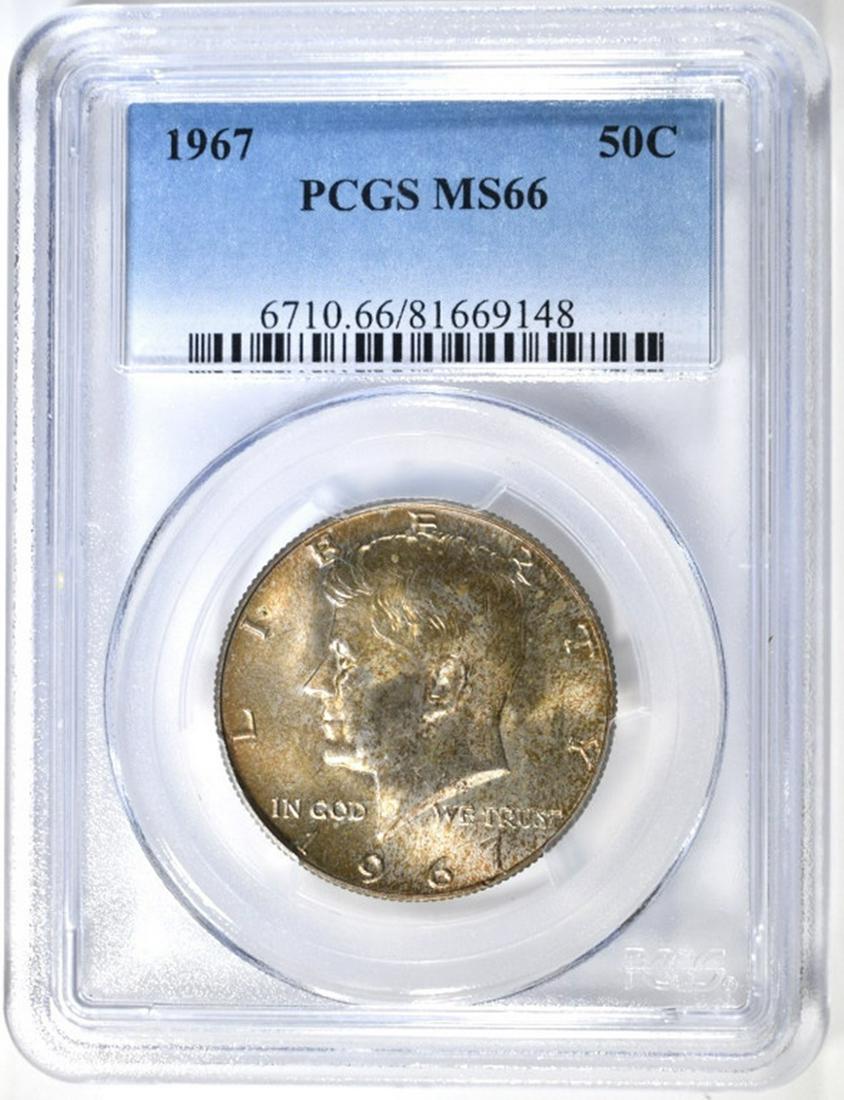 1967 KENNEDY HALF DOLLAR PCGS MS 66 (1 of 4)