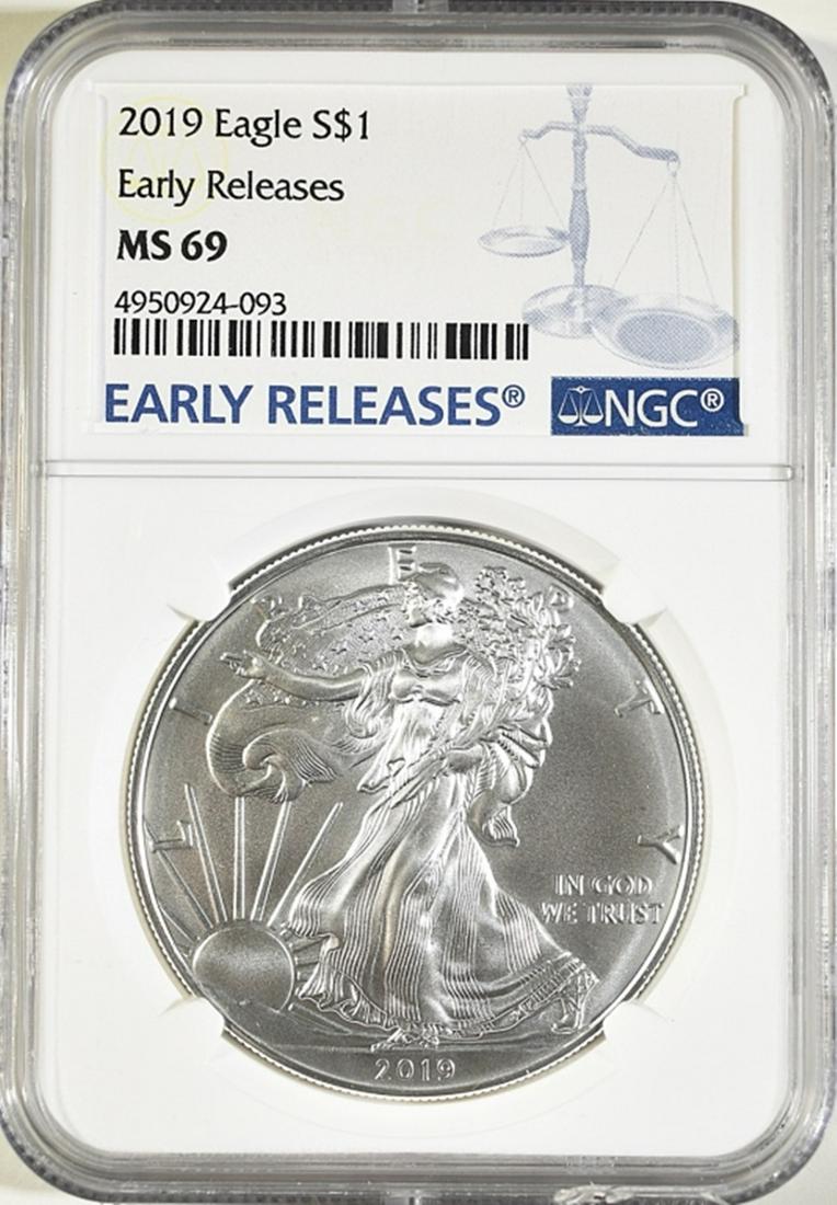 2019 AMERICAN SILVER EAGLE ER NGC MS-69 (1 of 4)