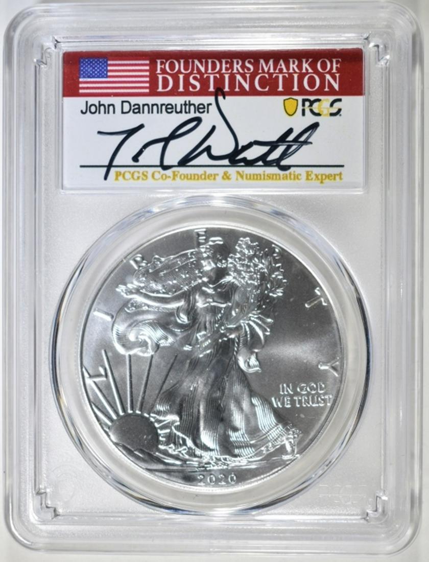 2020-(S)  SILVER EAGLE PCGS MS-70 EMERG ISSUE (1 of 4)