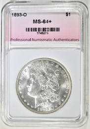 1893-O MORGAN DOLLAR, CH/GEM BU +