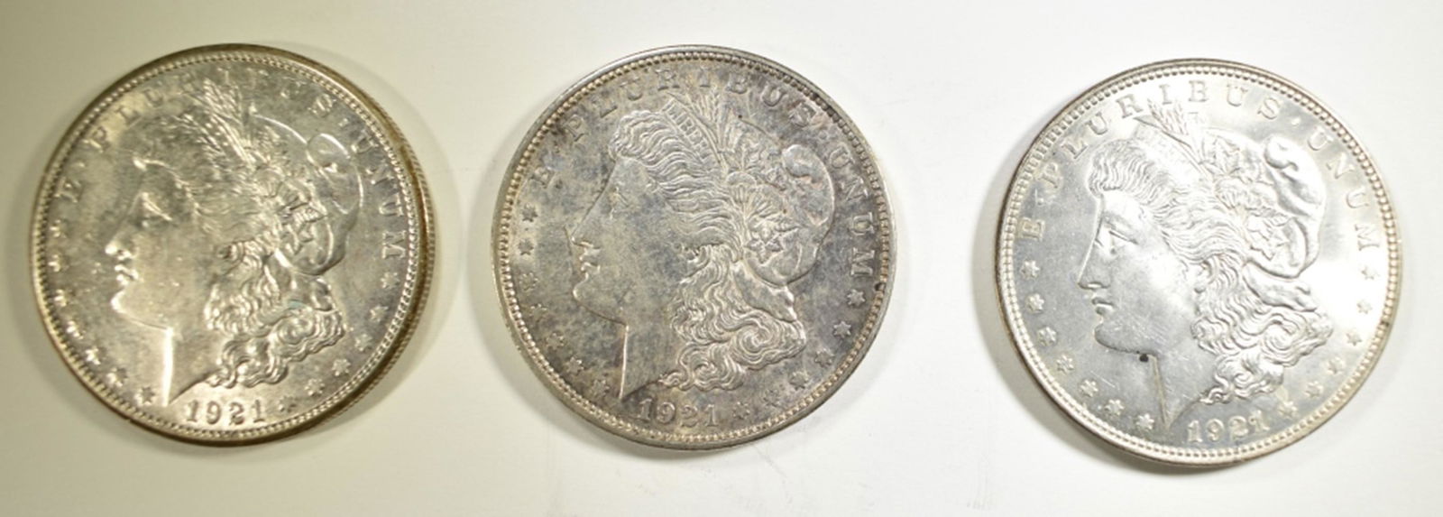 1921-P,D,S MORGAN DOLLARS AU (1 of 2)