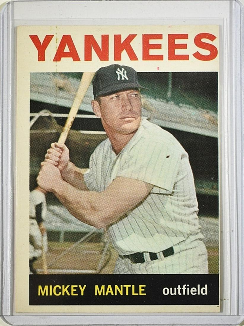 1964 TOPPS MICKEY MANTLE #50 BASEBALL CARD  EX (1 of 2)