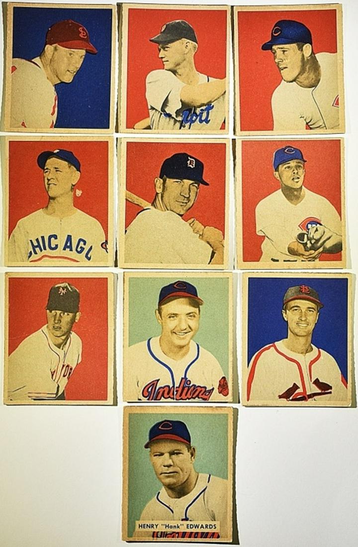 (10) 1949 BOWMAN BASEBALL CARDS (1 of 2)