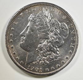 1901 MORGAN DOLLAR  CH BU GREAT STRIKE