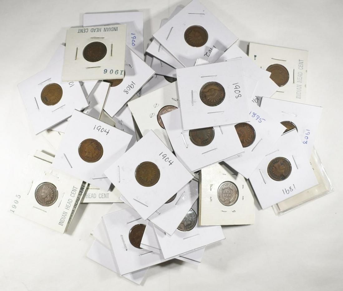 (50) MIXED DATE INDIAN HEAD CENTS (1889-1908) (1 of 3)