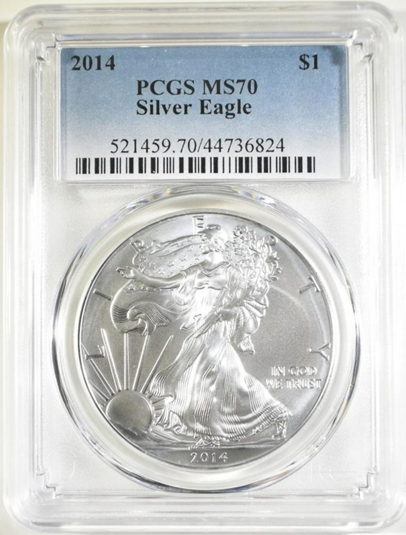 2014 AMERICAN SILVER EAGLE PCGS MS 70 (1 of 4)