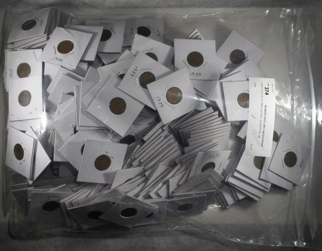 300-MIXED DATE CIRC LINCOLN WHEAT CENTS (1 of 2)